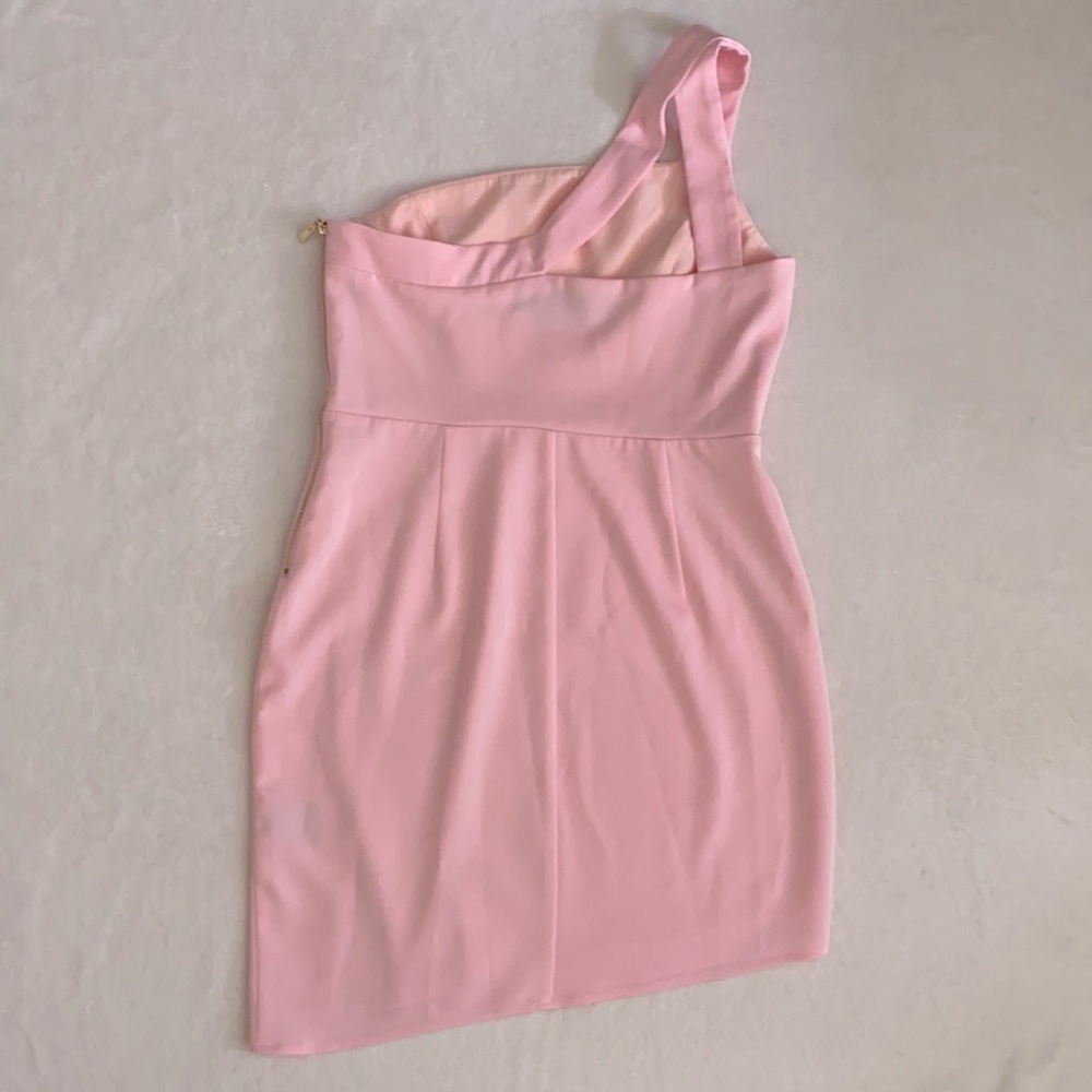{Revolve} NBD x NAVEN | Mona Asymmetrical One Shoulder Mini Dress Lotus Pink (M) - Picture 12 of 16